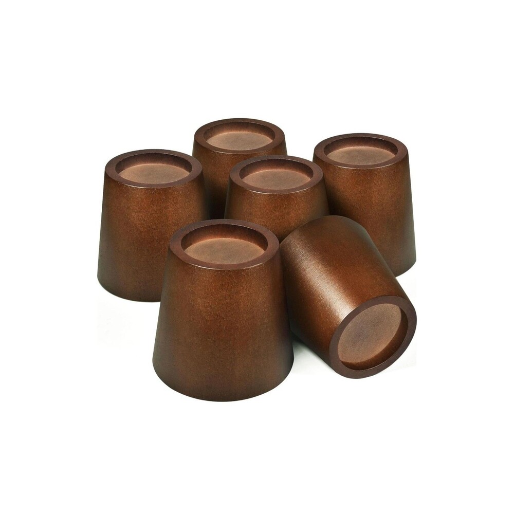 Wooden Bed Risers 3 Inch Round Furniture Risers Set of 6 Heavy Duty Wood Bed New
